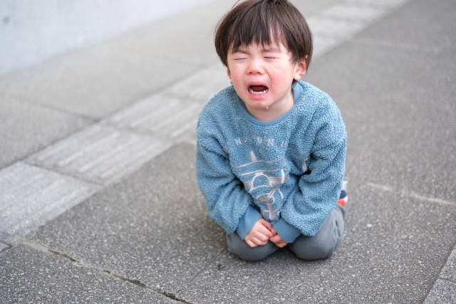 癇癪を起こす子どもの様子